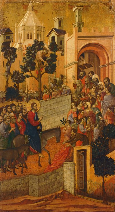 Maesta : Entrée à Jérusalem, 1308-11 - Duccio di Buoninsegna